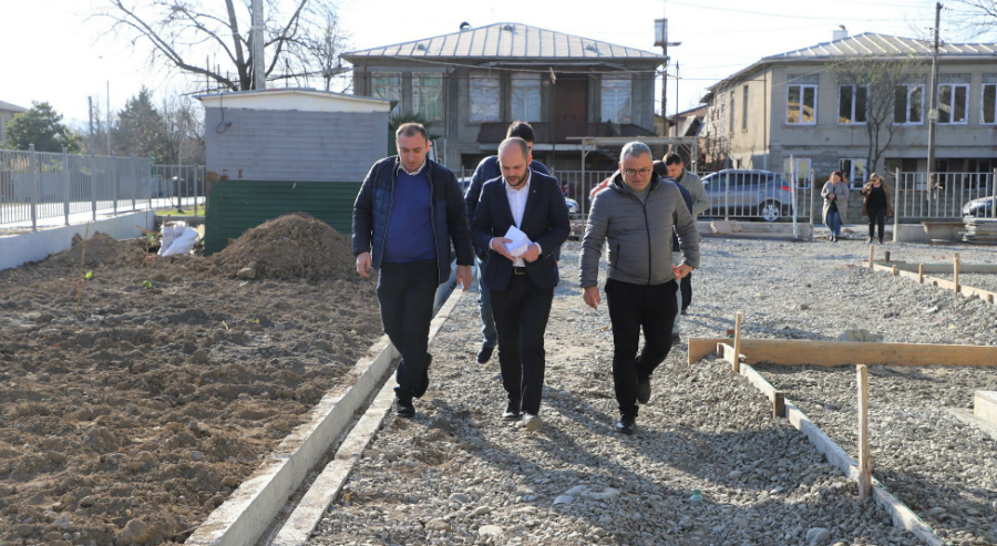 ზუგდიდში მიმდინარე ინფრასტრუქტურული სამუშაოები დასკვნით ეტაპზეა