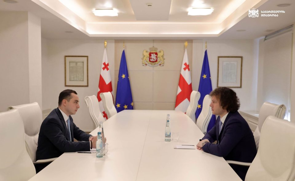 პრემიერი აფხაზეთის ა/რ მთავრობის ახალ თავმჯდომარეს შეხვდა